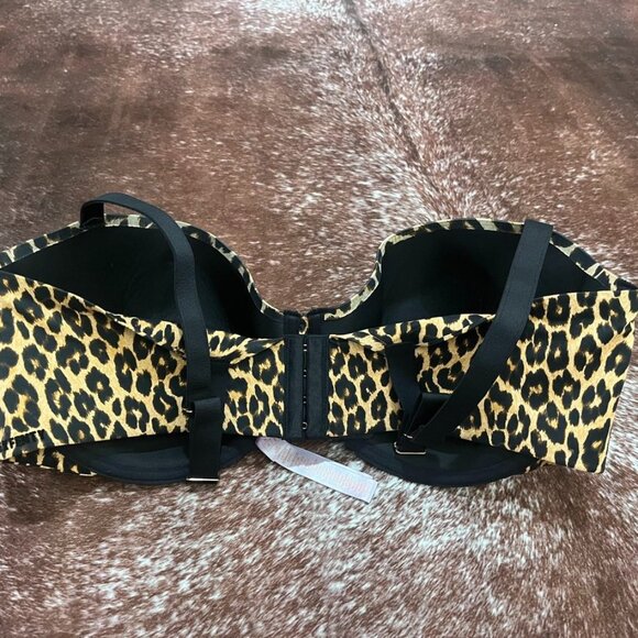 Savage X Fenty Soft N’ Savage Padded Underwire Demi Bra Leopard Animal Print 42D - Picture 3 of 10